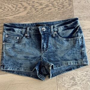 Bling Denim Blue Women's Shorts -Small